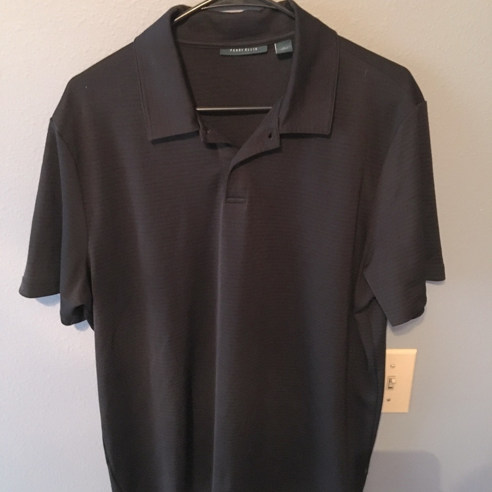 Perry Ellis L black polo
